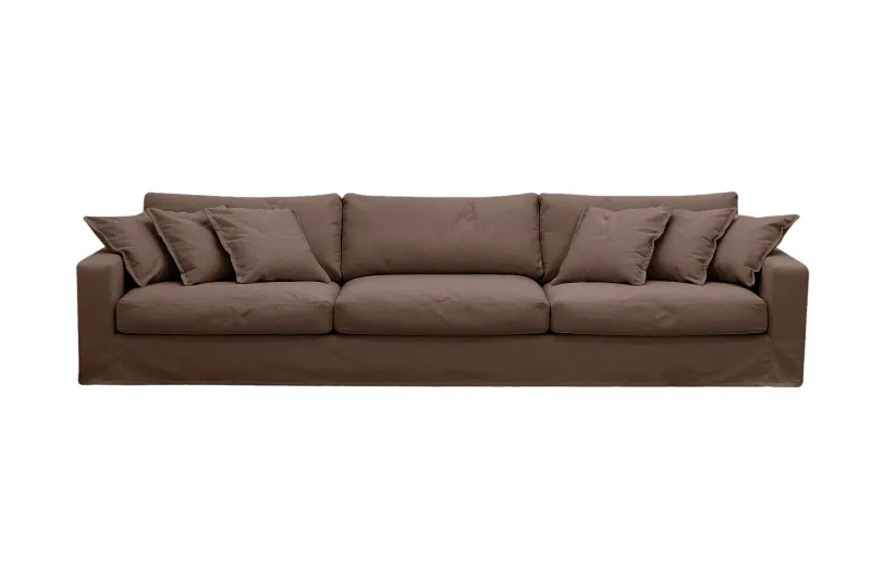 Valencia Extra Djup 5-sits Soffa med avtagbar och tvättbar klädsel - Mörkbrun (Art.nr 3427834) — Scandinavian Choice