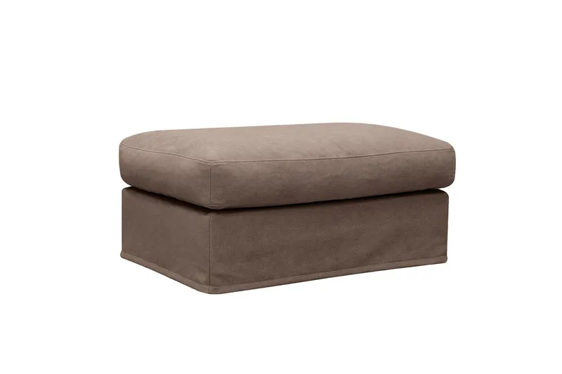 Valencia Fotpall med avtagbar och tvättbar klädsel - Mörkbrun (Art.nr 3427844) — Scandinavian Choice