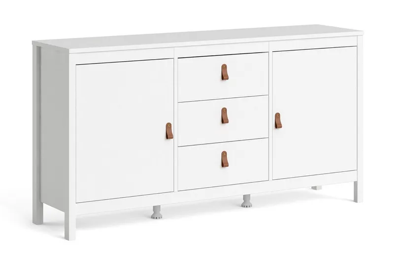 Vallvidera Sideboard 38x151 cm - Vit/Natur — Scandinavian Choice