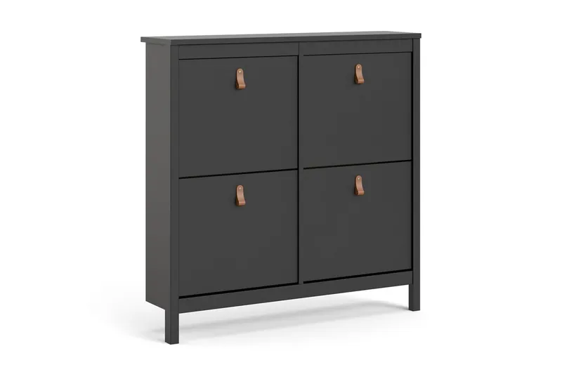 Vallvidera Skoskåp 25x102 cm - Svart/Natur — Scandinavian Choice