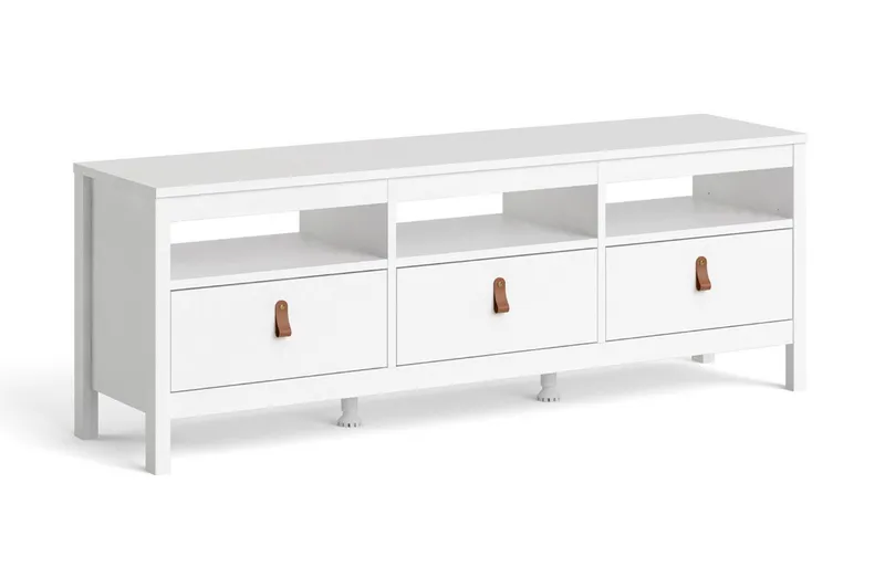 Vallvidera Tv-bänk 151 cm - Vit/Natur — Scandinavian Choice
