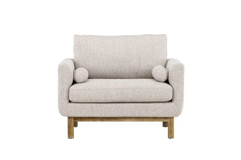 Vanlig fåtölj med armstöd Venture Home Olympos Fåtölj Beige — Venture Home
