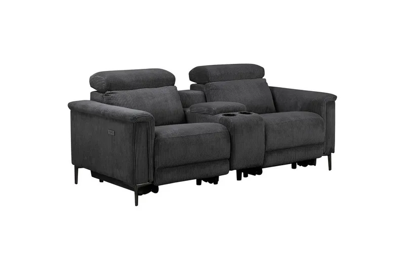 Vanlig liggfåtölj Loft24 Dubbel recliner stol Loft24 Lund Grey1 100% polyester (Art.nr 3116684) — Loft24
