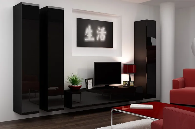 Vasil TV-möbelset 300x40x180 cm - Vit — Vit