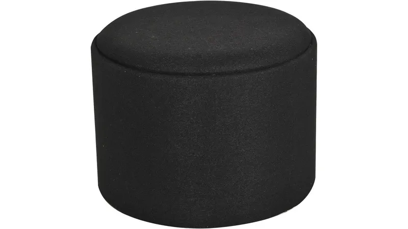 Velmira Puff 56 cm Rund - Svart — Svart