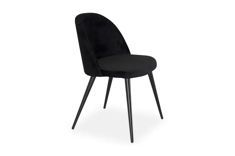 Velvet Köksstol Sammet - Svart — Venture Home