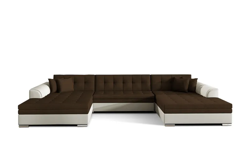 Ventolia Hörnbäddsoffa - Brun/Beige — Brun/Beige