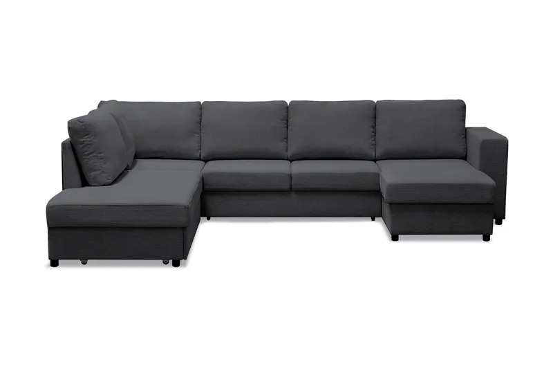 Verona U-bäddsoffa med Divan Höger - Mörkgrå — Scandinavian Choice