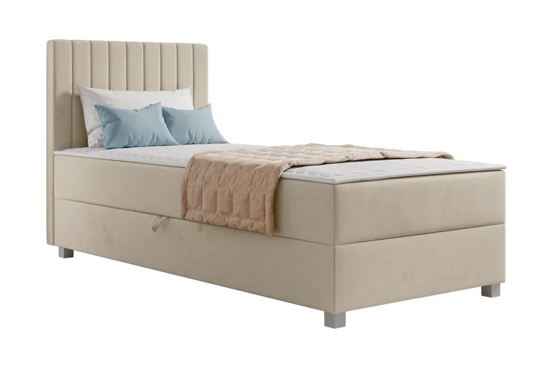 Veyran Sängpaket Kontinentalsäng med Förvaring 90x200 cm - Beige — Beige
