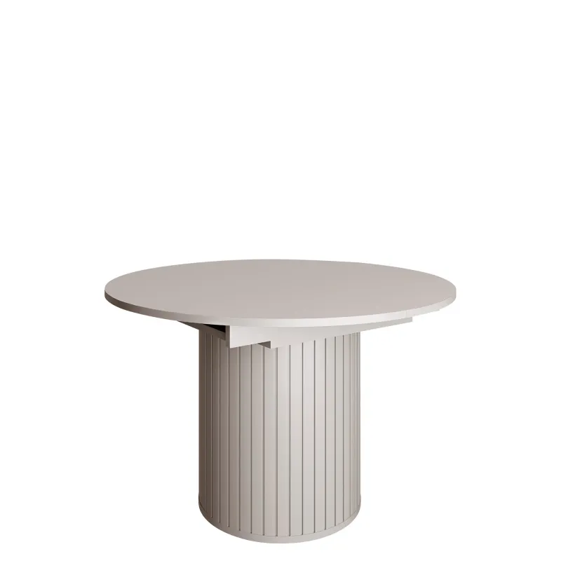 Veyricor Förlängningsbart Matbord 120-160 cm Rund - Beige — Beige