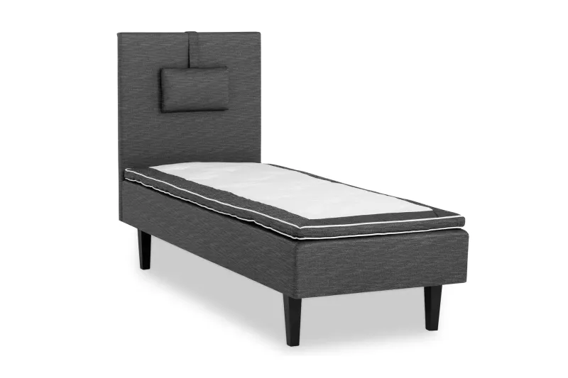 Viken Bas Ramsäng 80x200 cm Medelfast Polyeter - Grå — Grå
