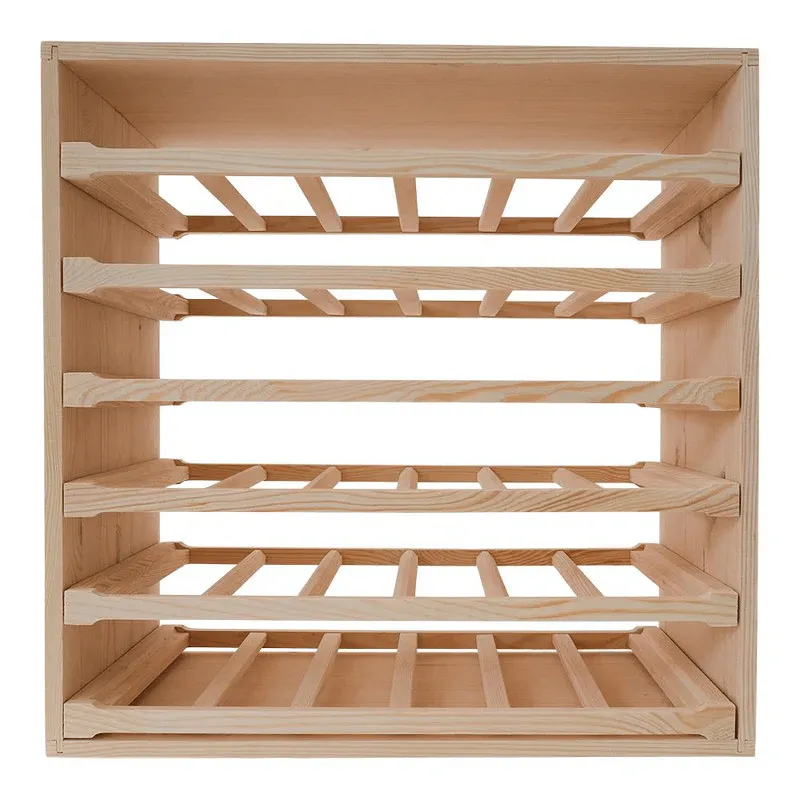 Vinhylla utdragbar trä för 36 Flaskor \| 60x60 cm \| Arvino