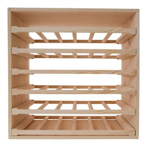 Vinhylla utdragbar trä för 36 Flaskor | 60x60 cm | Arvino — Lyfco