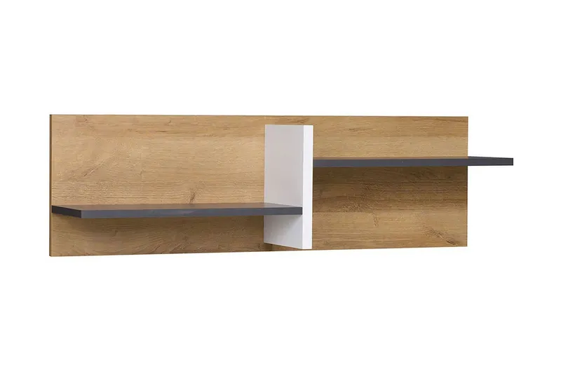 Vintra Vägghylla 100 cm - Vit/Grå/Trä — Scandinavian Choice