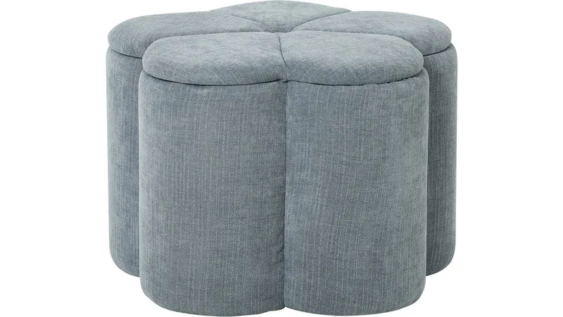 Viresta Sittpuff med förvaring 60 cm - Blå — Blå