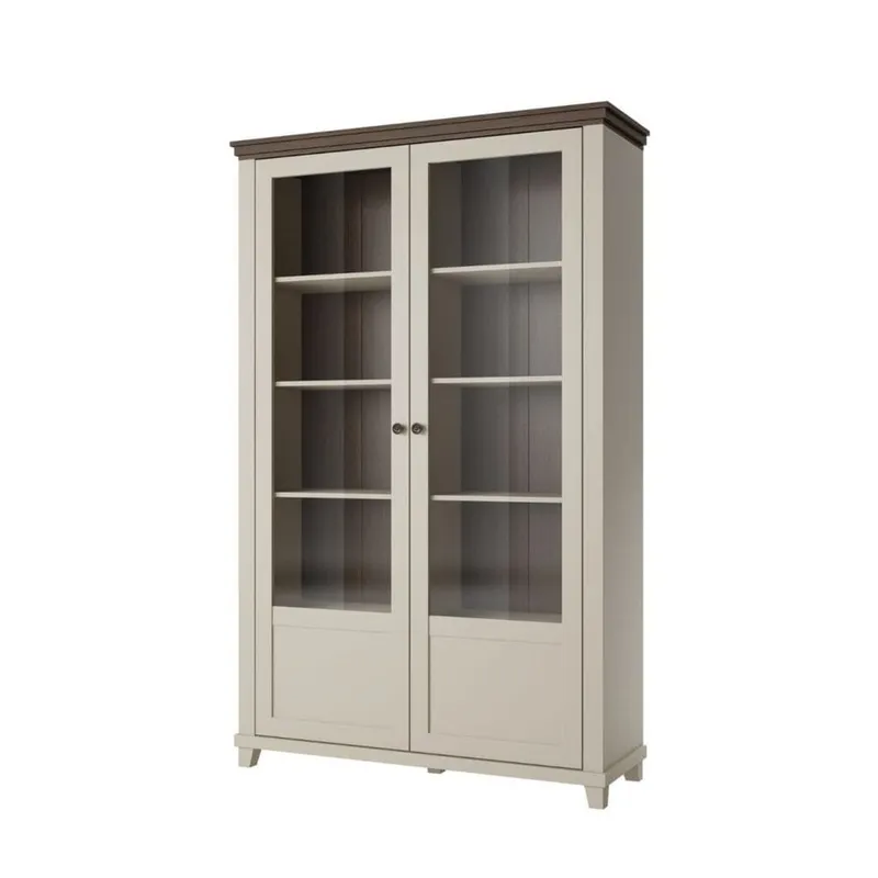 Vitrinskåp Evora 2 dörrar - Ljus Beige — Ljus Beige