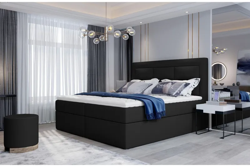 Vivera Sängpaket 140x200 cm - Läder/Svart — Läder/Svart