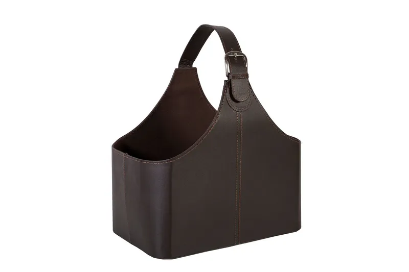 Walter Tidningsställ 22x38xH33cm Konstläder - Mörkbrun — Mörkbrun