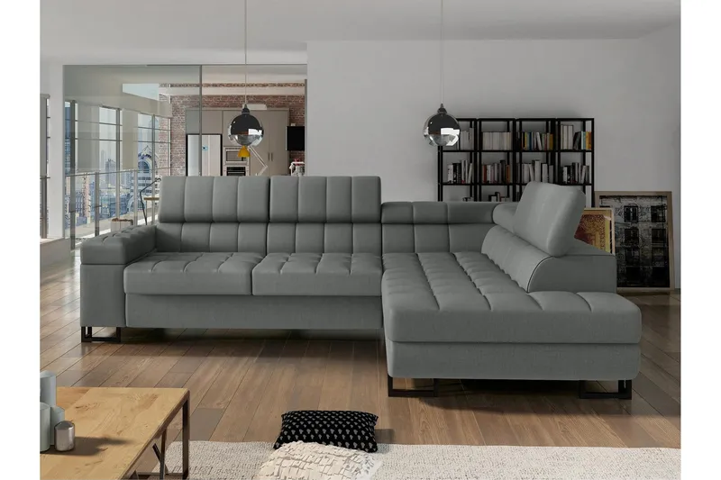 Warwick Bäddsoffa m. Schäslong 3-sits - Grå (Art.nr 3099332) — Grå