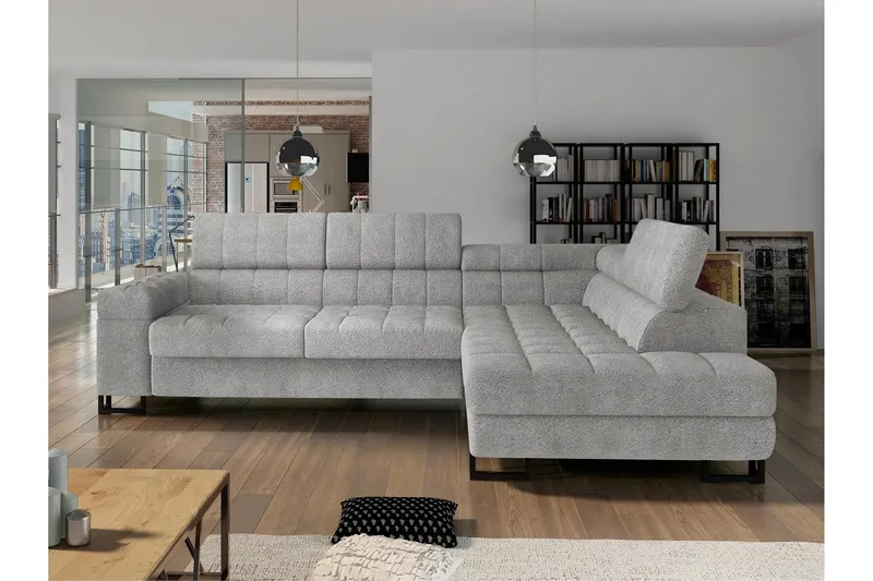 Warwick Bäddsoffa m. Schäslong 3-sits - Mörkgrå (Art.nr 3099324) — Mörkgrå