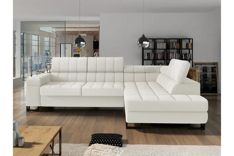 Warwick Bäddsoffa m. Schäslong 3-sits - Vit (Art.nr 3099327) — Vit