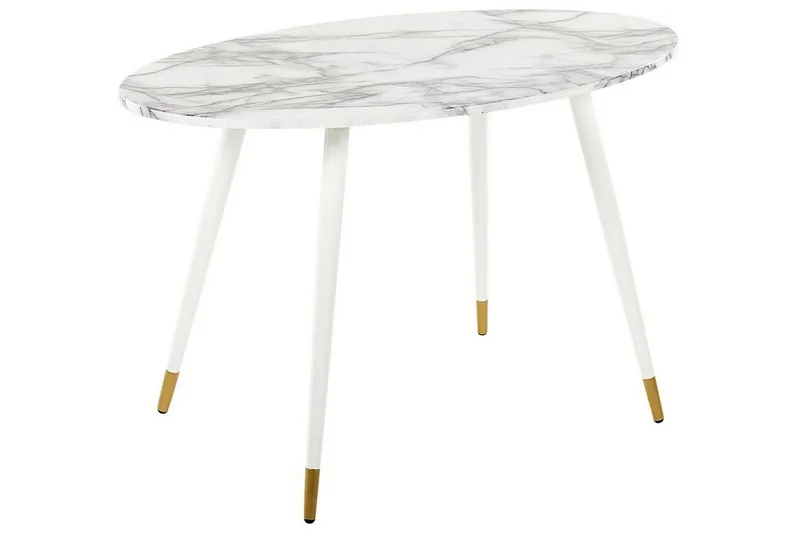 Wellon Matbord 70x120 cm - Vit/Guld — Vit/Guld