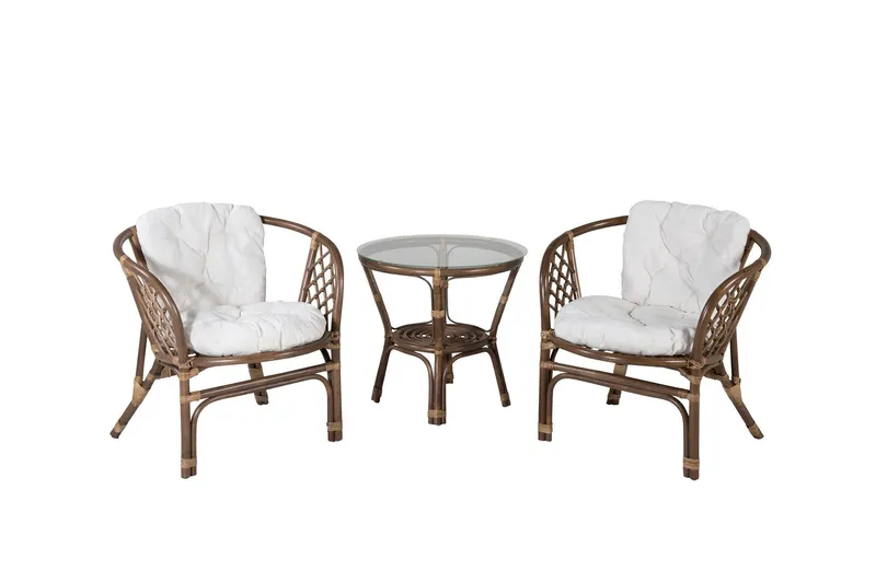Wera Balkonggrupp 2-sits - Brun/Vit — Venture Home