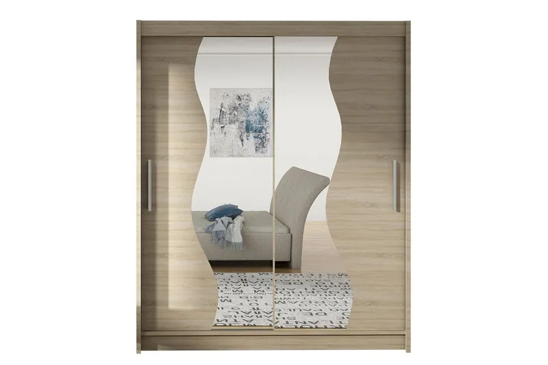 West Garderob 150x58x200 cm LED-belysning - Beige (Art.nr 460008) — Beige