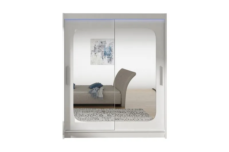 Westa Garderob 150x58x200 cm LED-belysning - Vit (Art.nr 460923) — Vit