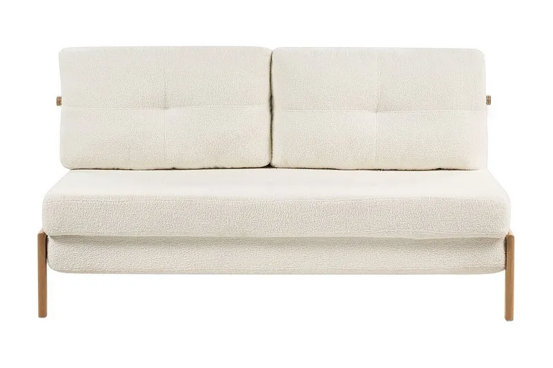 Wigwig Bäddsoffa 2-sits - Vit/Ljust trä — Vit/Ljust trä