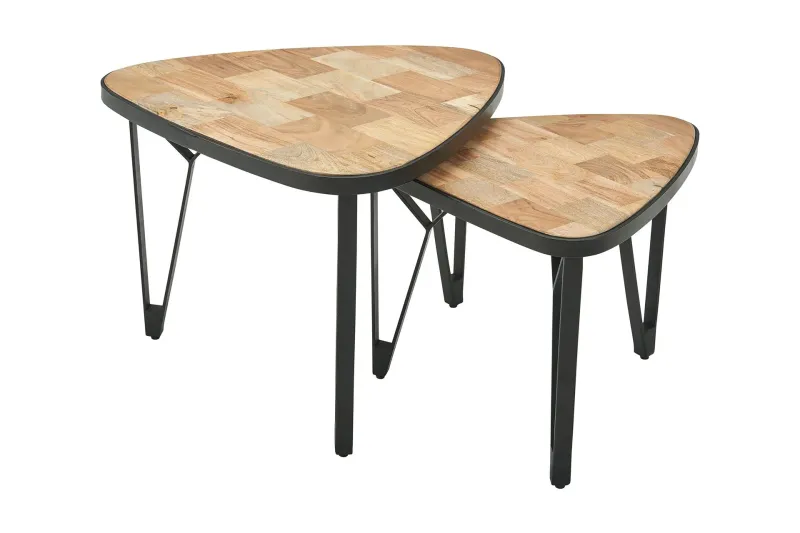 Willowdale Satsbord 60 cm Trekantig - Brun/Svart — Wohnling