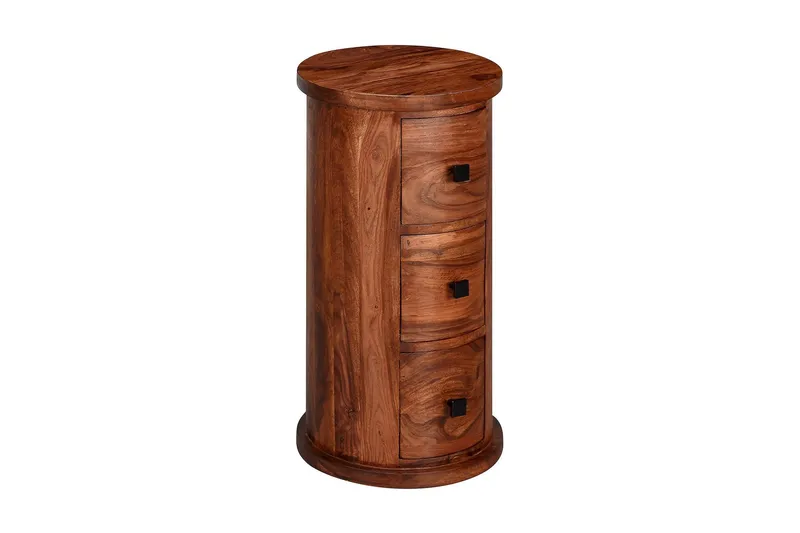 Willowdale Sideboard 35 cm 3 Lådor Runt - Brun — Wohnling