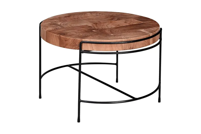 Willowdale Soffbord 62x40 cm Runt - Brun/Svart — Wohnling