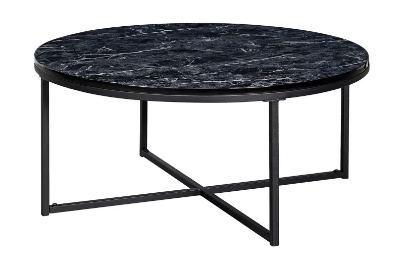 Willowdale Soffbord 80 cm Runt - Svart/Grå — Wohnling
