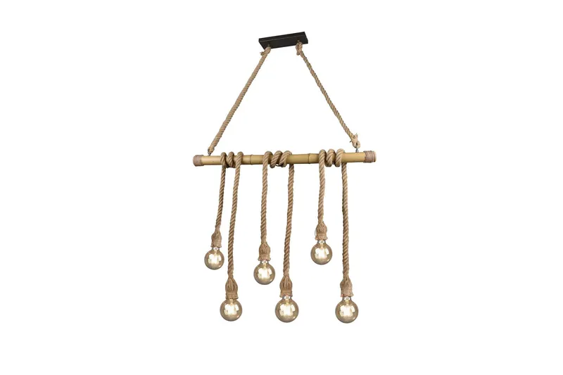Wilma Taklampa 6L E27 bambu/ sisal - Sisal — Trio Lighting