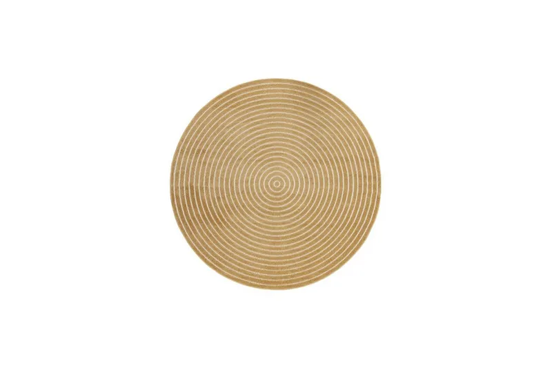 Wiltonmatta Hawaii Circle 200x200 cm, Gul - 200x200 cm, Gul — KM Home