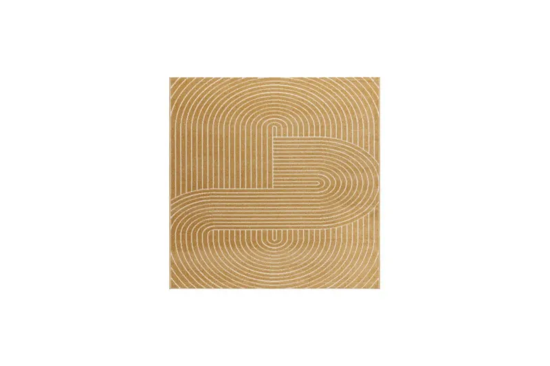 Wiltonmatta Hawaii Shape 280x280 cm, Gul - 280x280 cm, Gul — KM Home