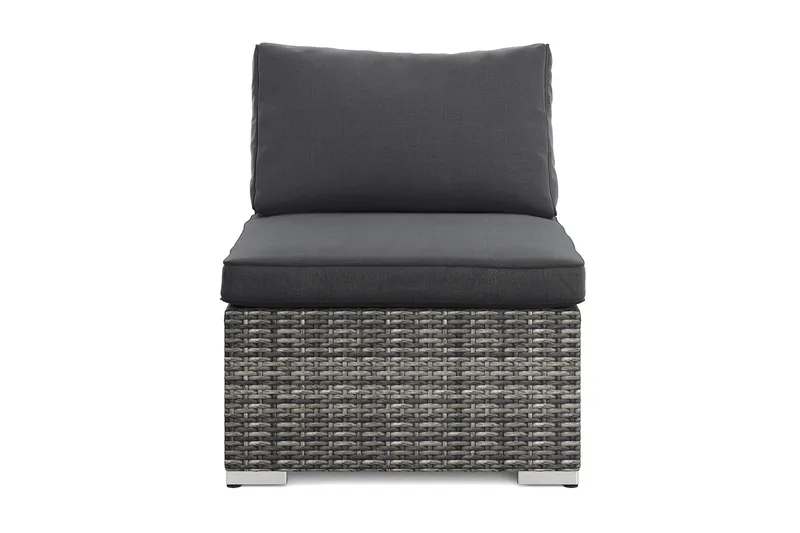 Wisconsin Mittmodul utomhus i konstrotting med vattenavisande dyna - Grå — Comfort Garden