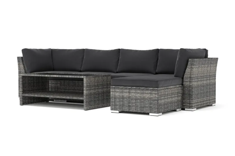 Wisconsin utomhus divansoffa 5-sits vändbar - Grå (Art.nr 3117839) — Comfort Garden