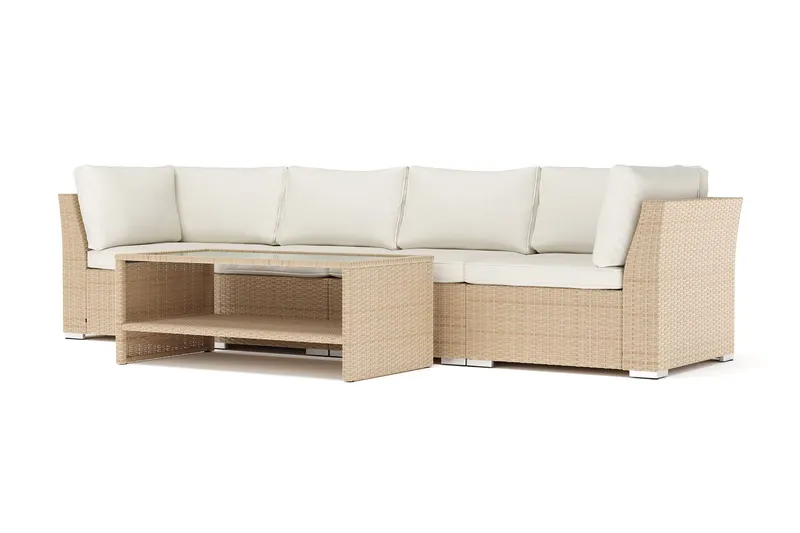 Wisconsin utomhus rak 4-sits soffa - Beige — Comfort Garden