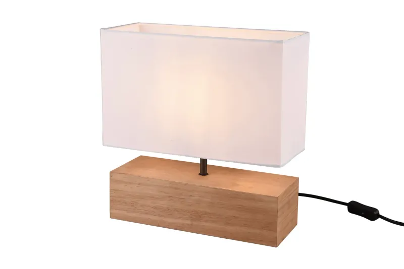 Woody bordslampa 12X30cm E27 trä/ vit - Vit — Trio Lighting