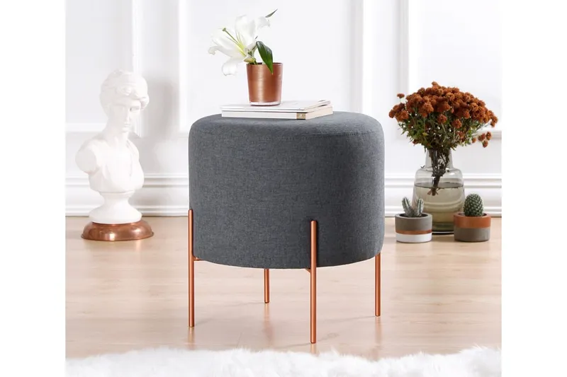 Yellowknife Sittpuff 40 cm - Mörkgrå (Art.nr 1720334) — Mörkgrå