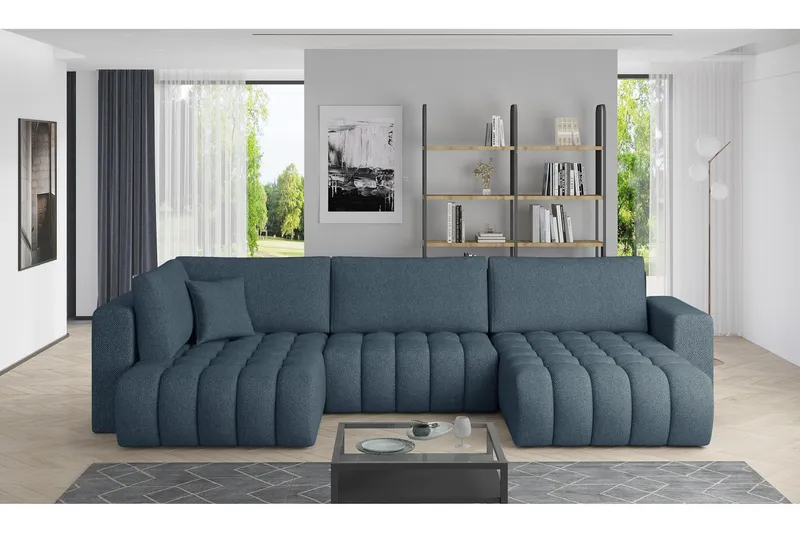 Yorktown U-bäddsoffa Divan Höger - Blå (Art.nr 1437820) — Blå