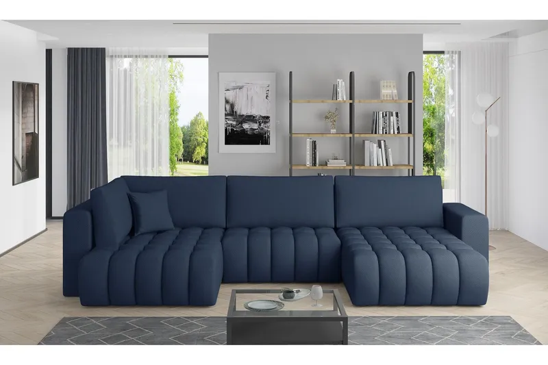 Yorktown U-bäddsoffa Divan Höger - Blå (Art.nr 1437865) — Blå