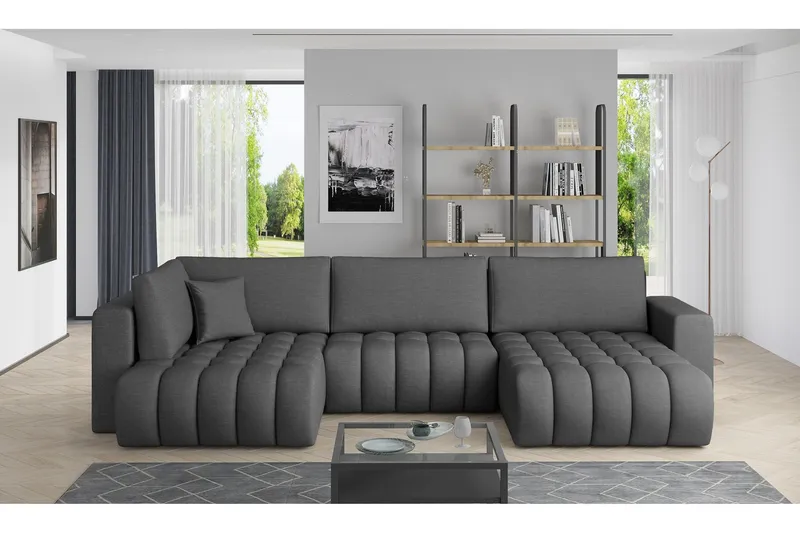 Yorktown U-bäddsoffa Divan Höger - Grå (Art.nr 1437890) — Grå