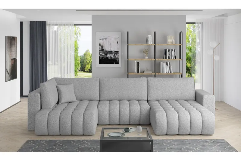 Yorktown U-bäddsoffa Divan Höger - Ljusgrå (Art.nr 1437791) — Ljusgrå