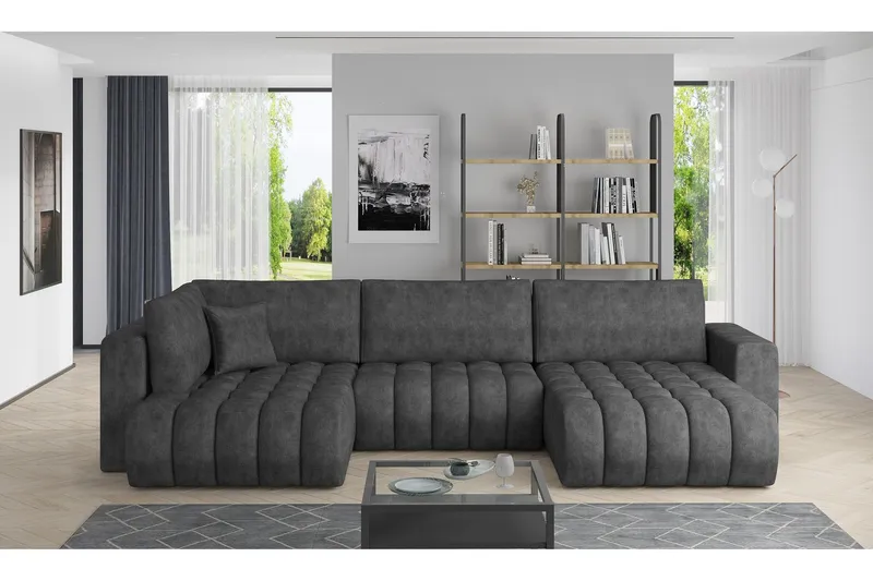 Yorktown U-bäddsoffa Divan Höger - Mörkgrå (Art.nr 1437800) — Mörkgrå