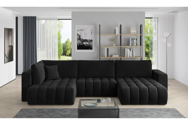 Yorktown U-bäddsoffa Divan Höger - Rosa — Rosa