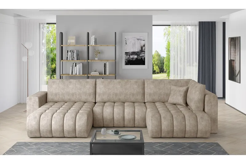 Yorktown U-bäddsoffa Divan Vänster - Beige (Art.nr 1437799) — Beige