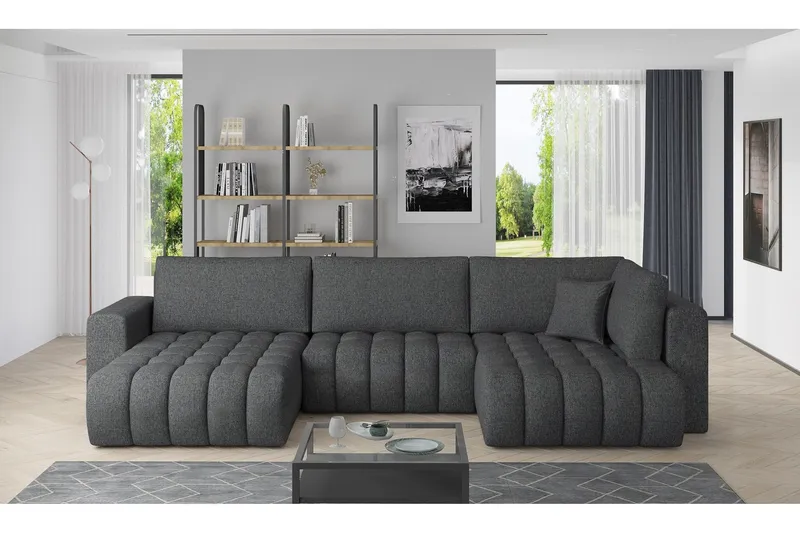 Yorktown U-bäddsoffa Divan Vänster - Grå (Art.nr 1437840) — Grå